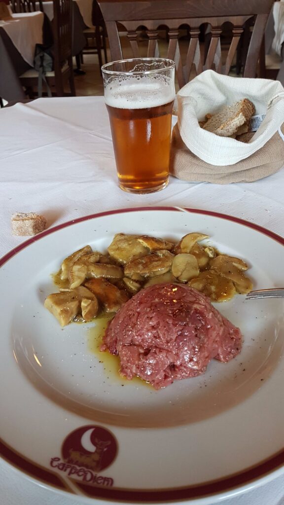 Antipasto con funghi porcini, Ristorante Carpe Diem