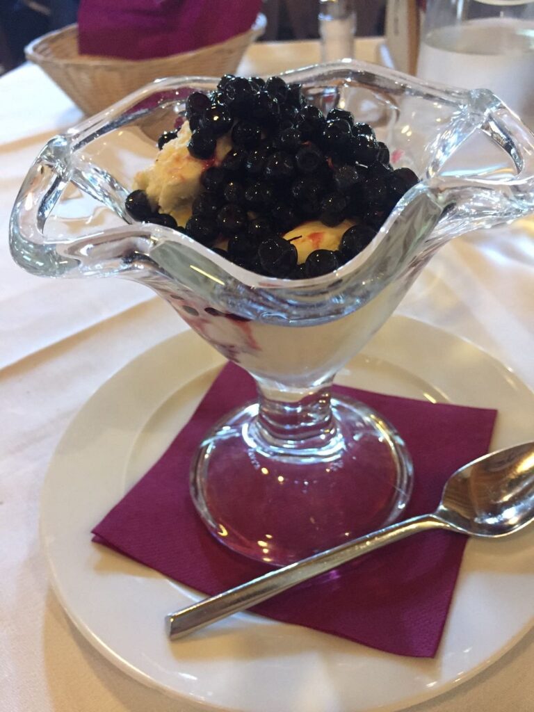 Gelato con mirtilli a km0, Ristorante Carpe Diem